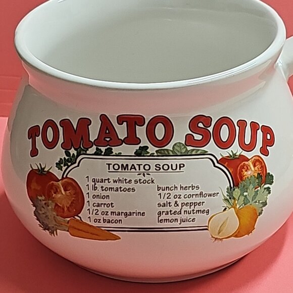 Set of 2 Dat'l Do It Tomato & Chicken Soup Recipe Mug Cup Bowl with handle 14 oz - Picture 3 of 9